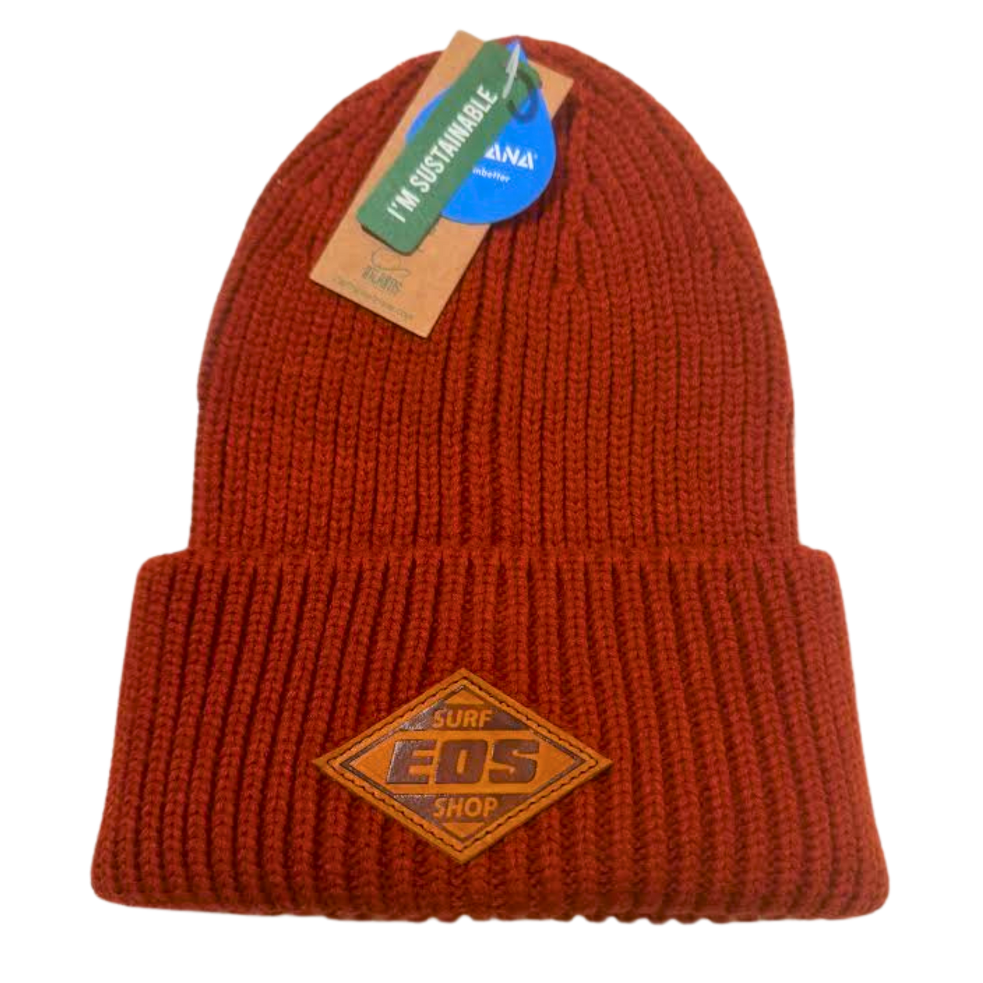 EOS Leather Patch Beanie