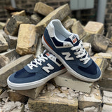 NB Numeric 574 Vulc : Blue / White