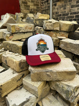 EOS "Park System" Trucker Cap - White & Maroon