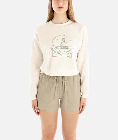 Jetty Tidal Romance Crew Neck - White