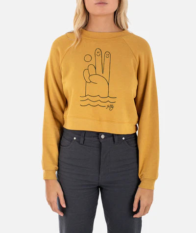 Jetty Deuces Crewneck - Mustard