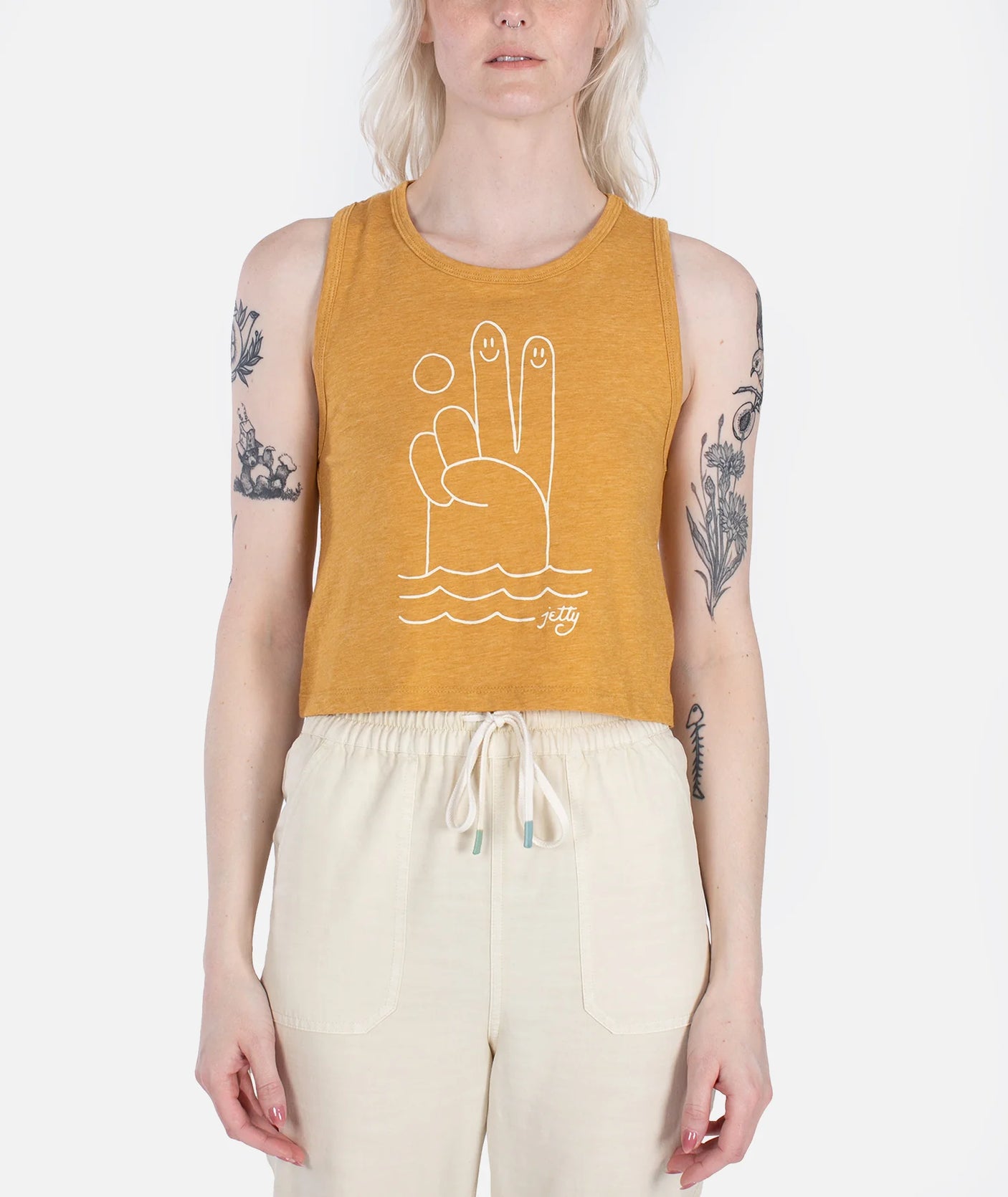 Jetty Deuces Tank - Mustard