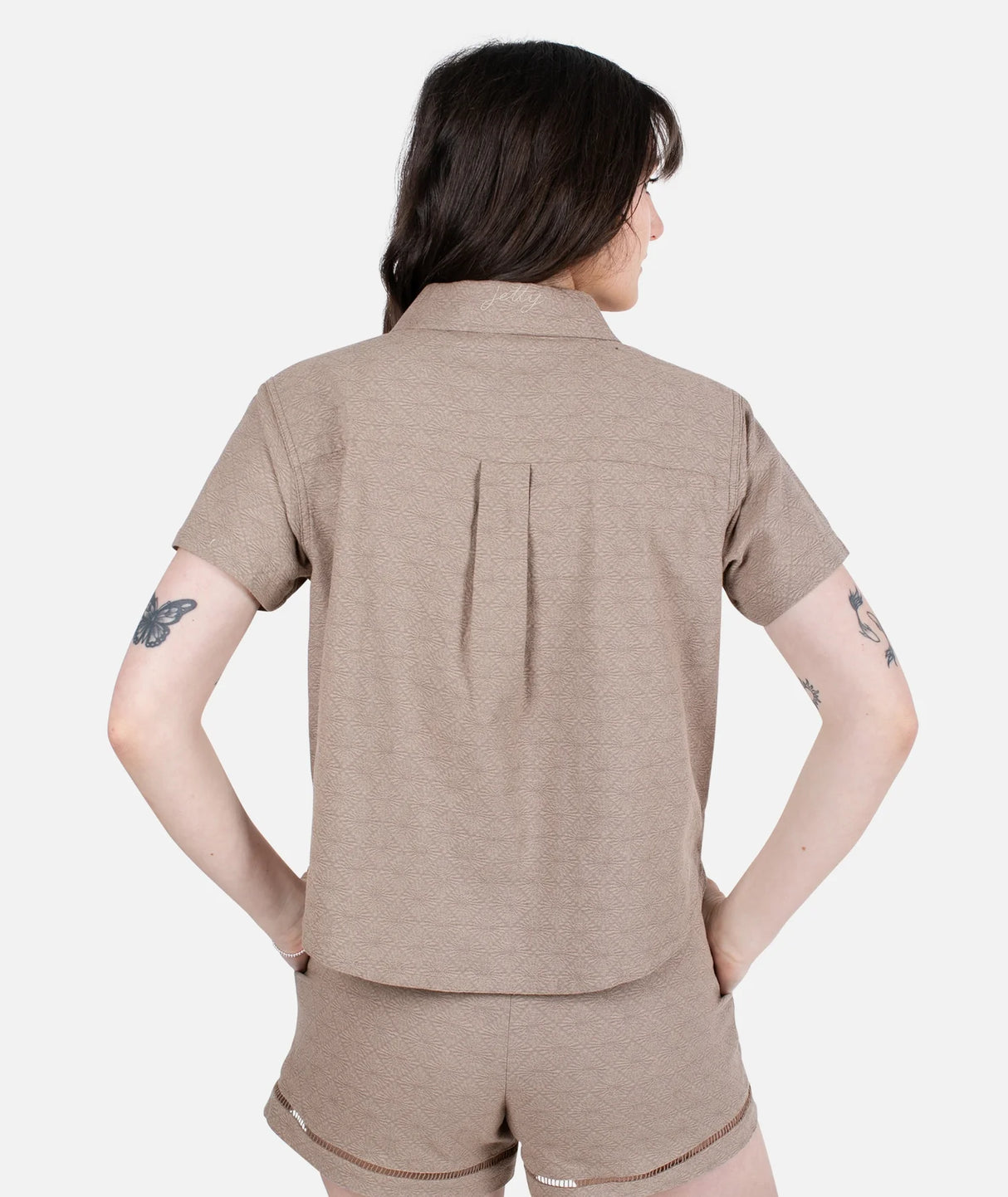 Jetty Cape Cod Jacquard Shirt - Brown