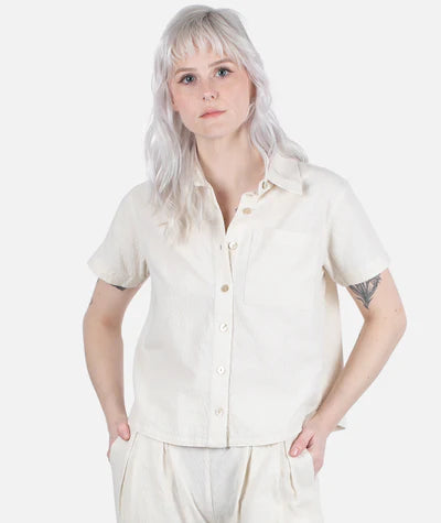 Jetty Cape Cod Jacquard Shirt - Cream