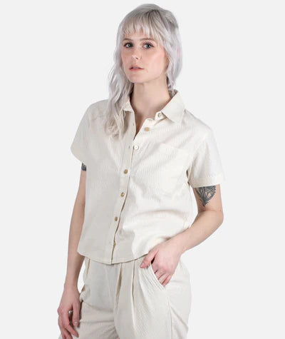 Jetty Cape Cod Jacquard Shirt - Cream