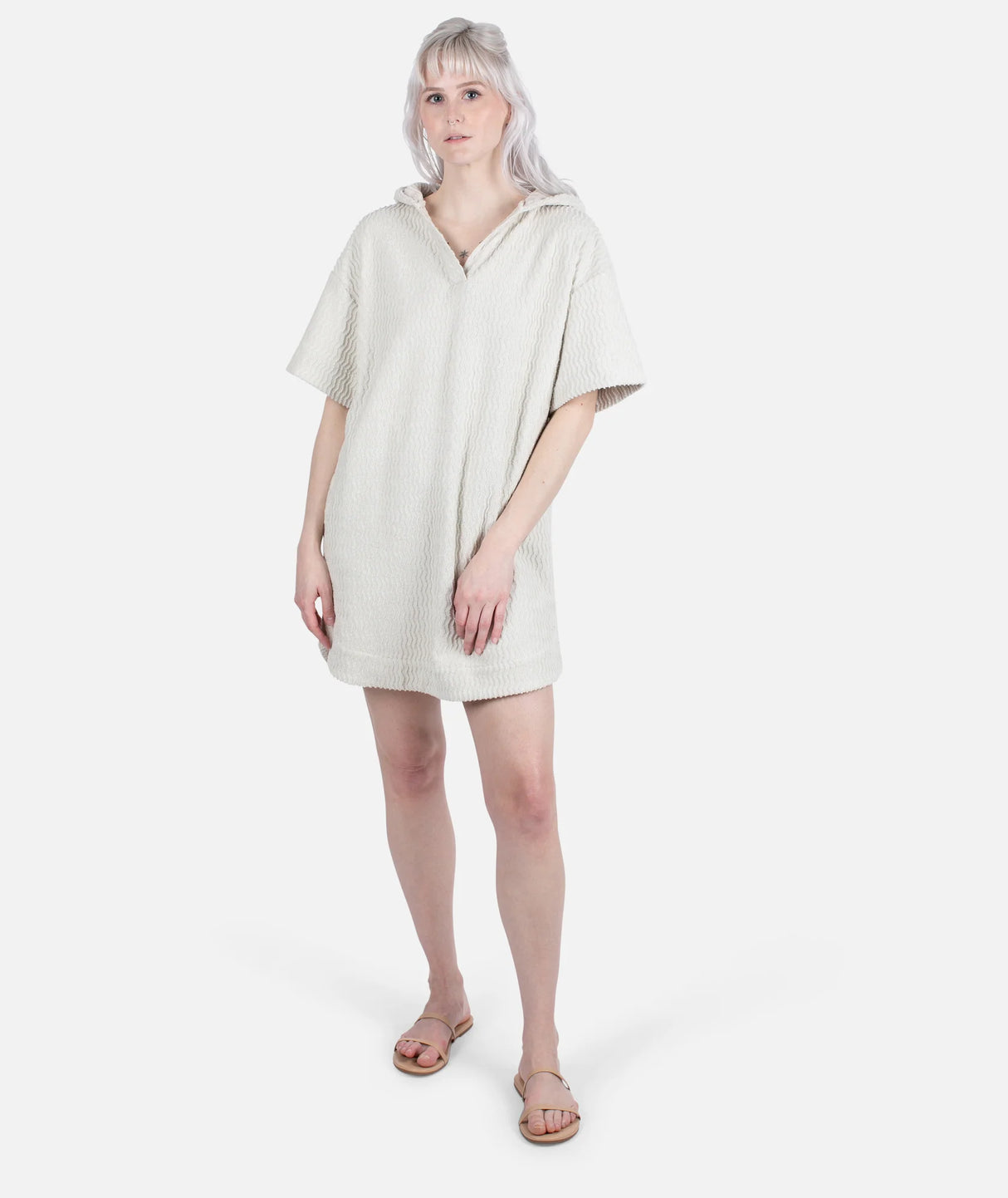 Jetty Women's Cornwall Jacquard Terry Dress - White
