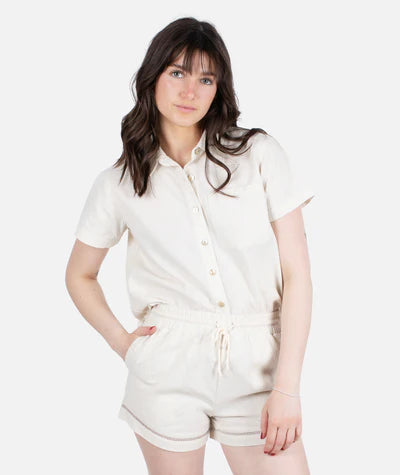 Jetty Jacquard Dune Short - Cream