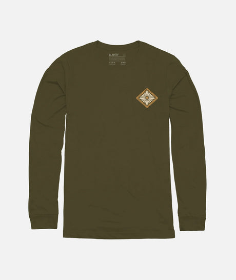 Jetty Men's Flare Long Sleeve -  Military Green