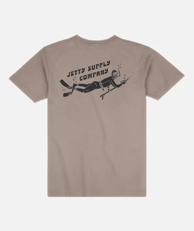 Jetty Spearfisher Tee - Cinder