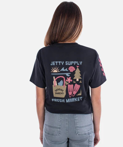 Jetty Market Tee - Charcoal