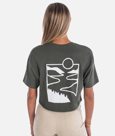 Jetty Water and Woods Tee - Military Green