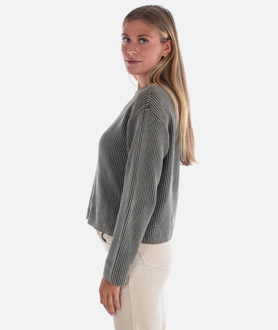 Jetty Sundrenched Crewneck Sweater - Olive