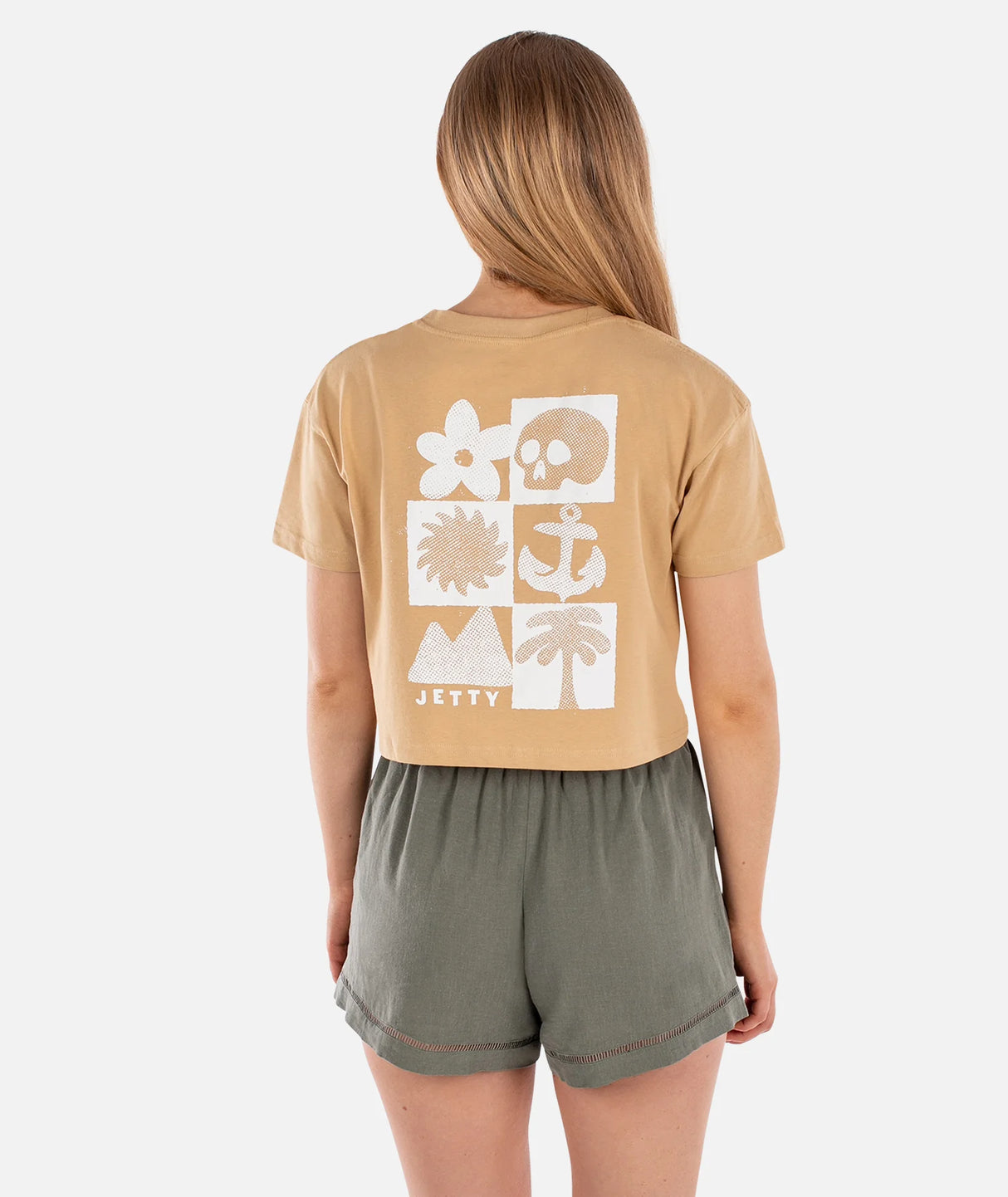 Jetty Salty Soul Crop Tee - Gold