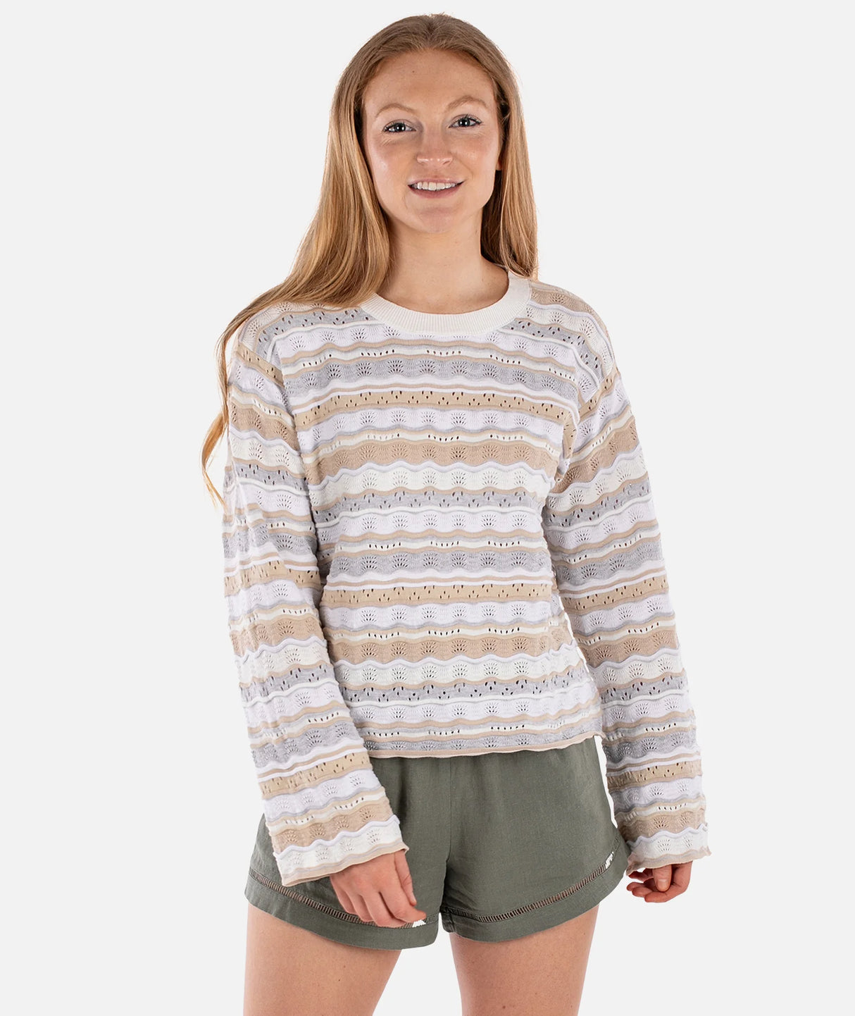 Jetty Lockwood Pointelle Sweater - Neutral