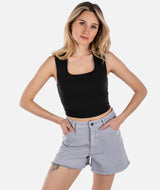 Jetty Mystic Rib Tank - Black