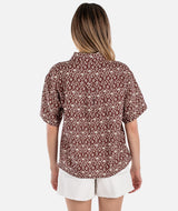 Jetty Cape Cod Linen Shirt - Rust