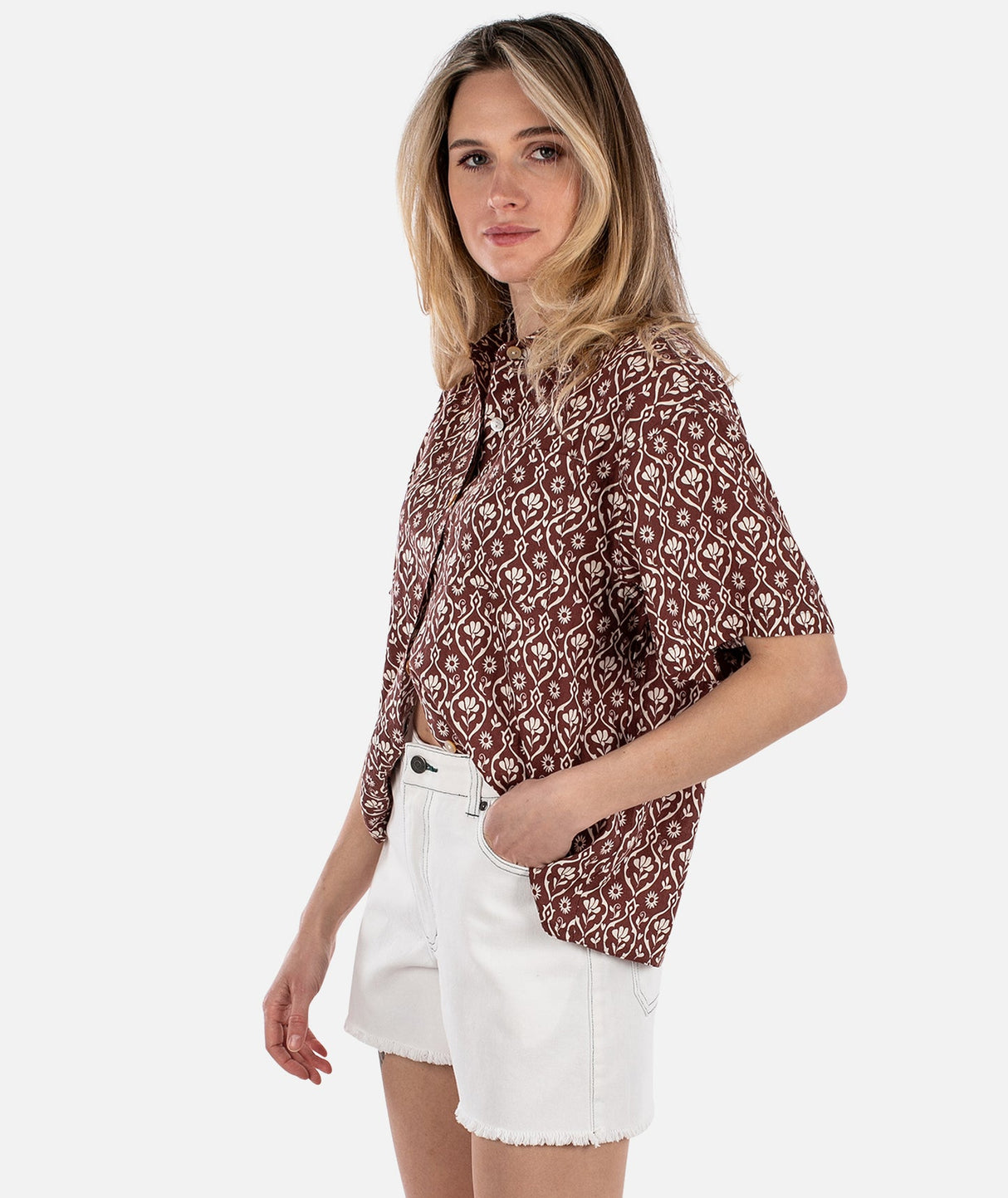 Jetty Cape Cod Linen Shirt - Rust