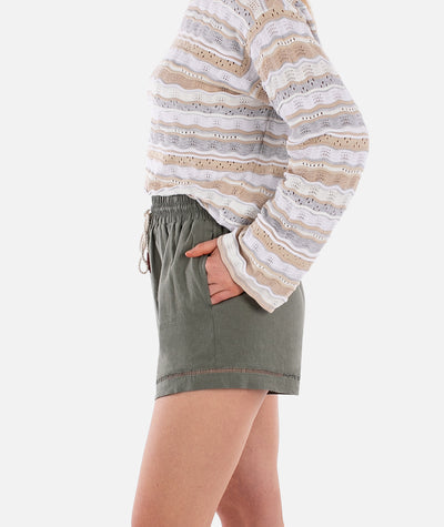 Jetty Dune Linen Short - Agave