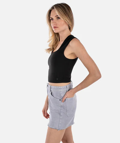 Jetty Mystic Rib Tank - Black
