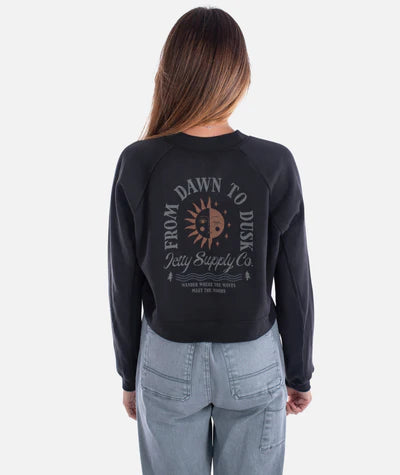 Jetty Dawn to Dust Crewneck - Charcoal