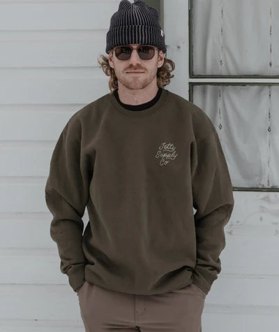 Jetty Breakers Crewneck - Army