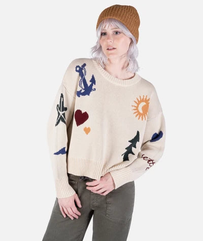 Jetty Crescent Sweater - Light Tan