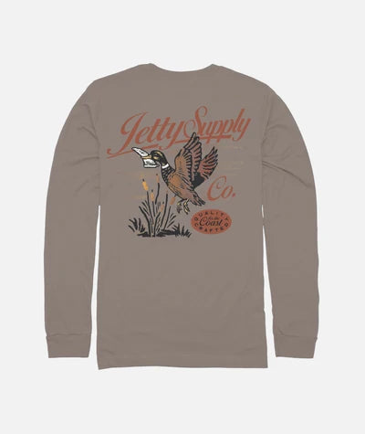 Jetty Quack Long Sleeve Tee - Cinder