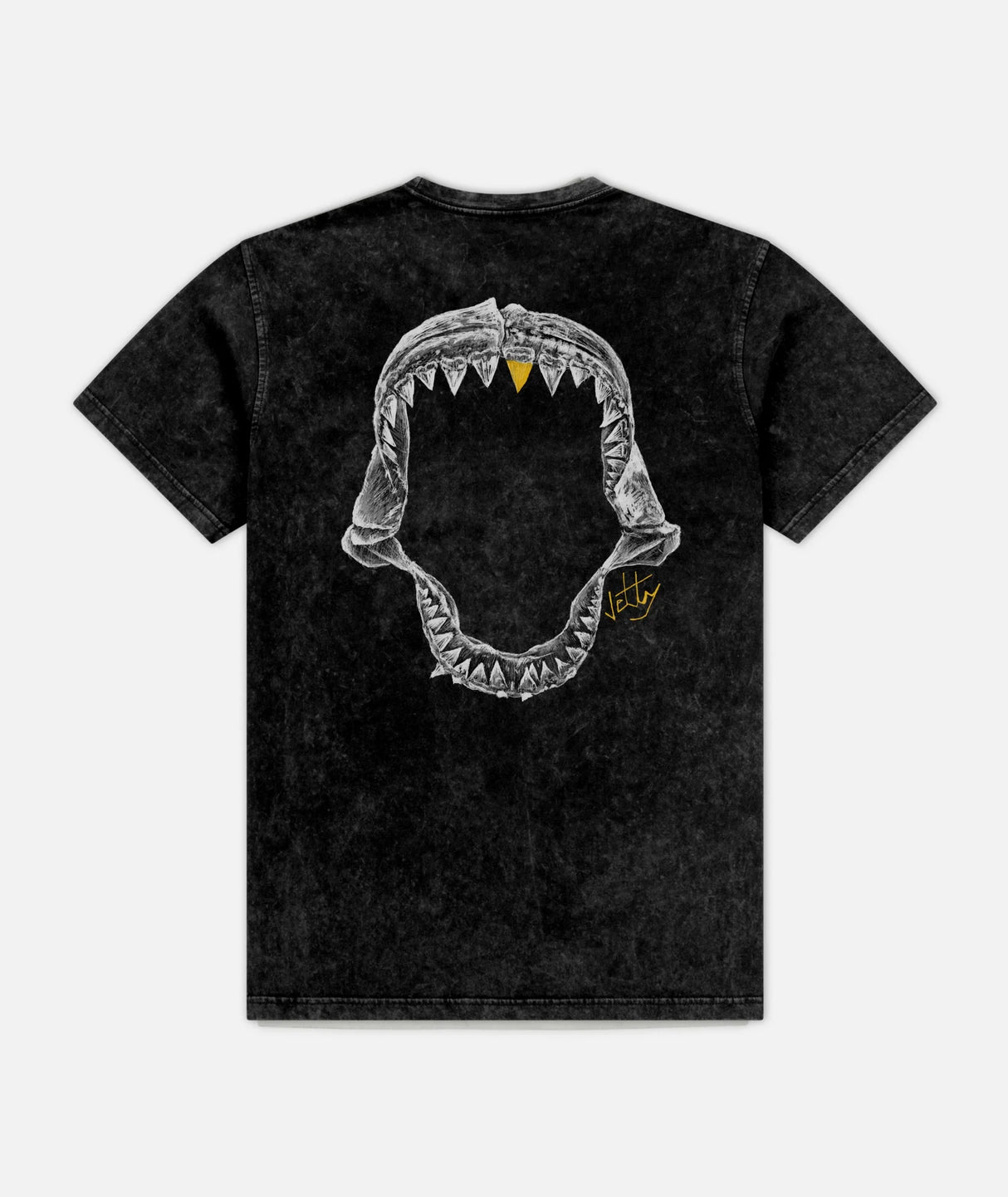 Jetty Jaws Tee - Black Mineral Wash