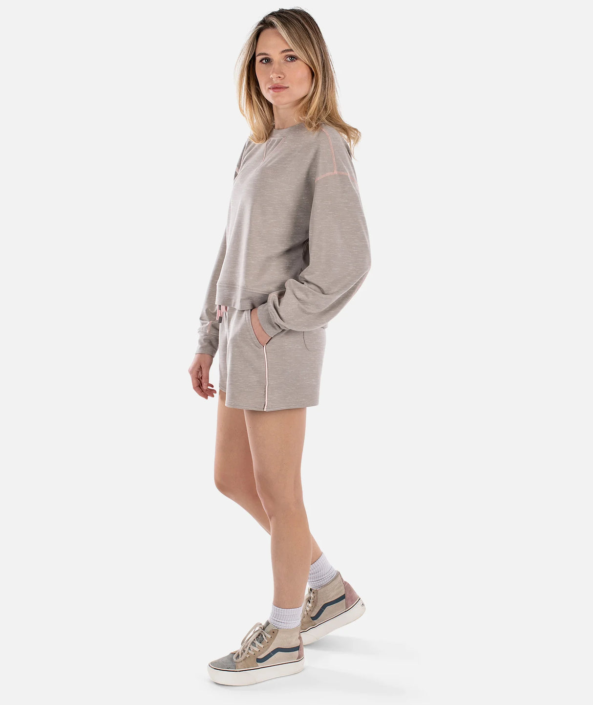 Jetty Lily Crewneck Sweatshirt - Warm Grey