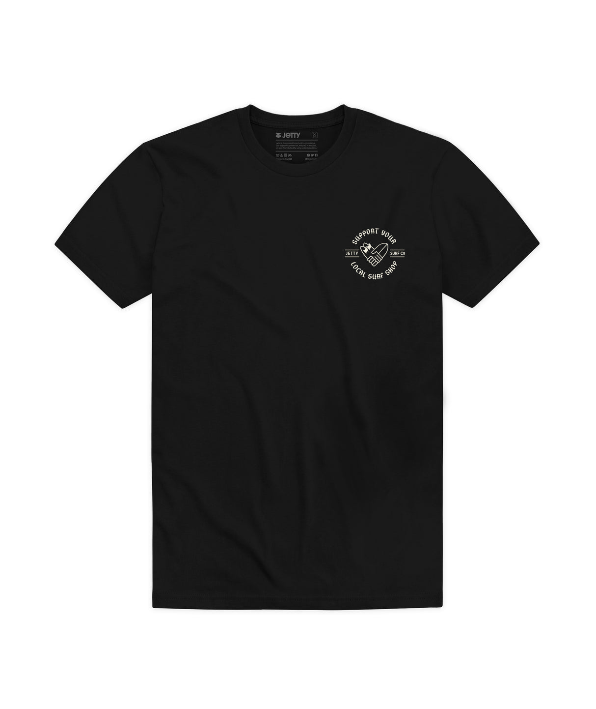 Jetty Surf Shop Day Mens T-Shirt - Black