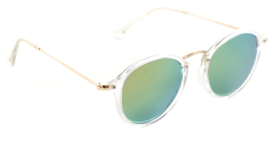 Klein Clear/Pink Mirror Polarized Sunglasses