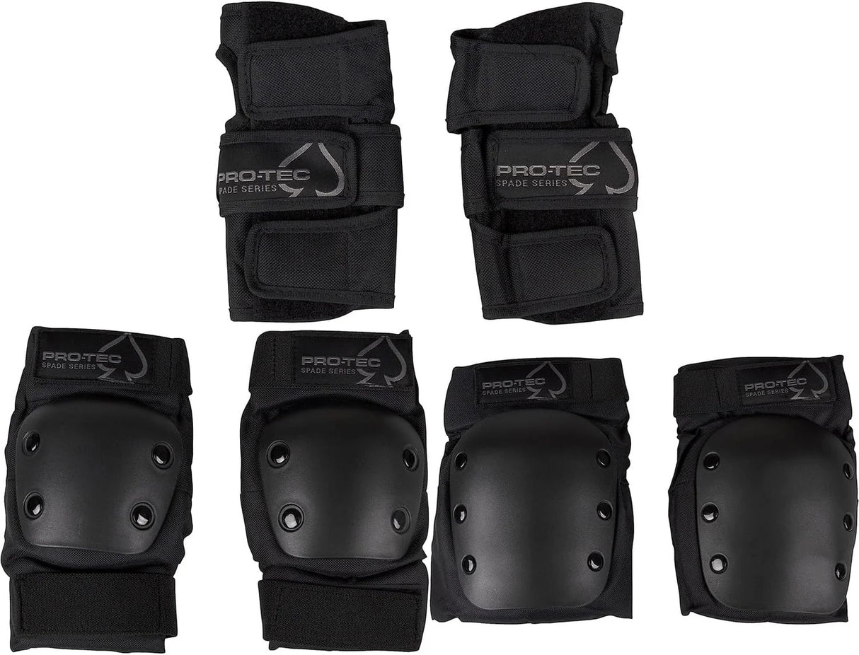 Pro-Tec Spade Series 3-Pack Pad Set Black - Ages 8+