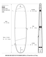TECH PLUS - DBL SLIM BOARD BAG-9'2"