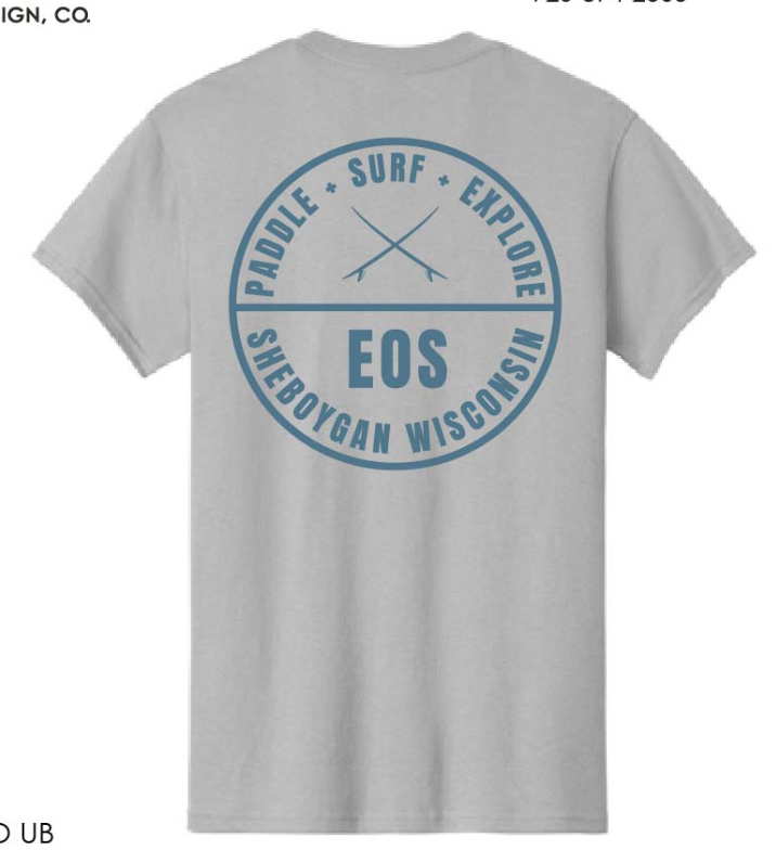 EOS Paddle - Surf - Explore Tee - Ice Grey