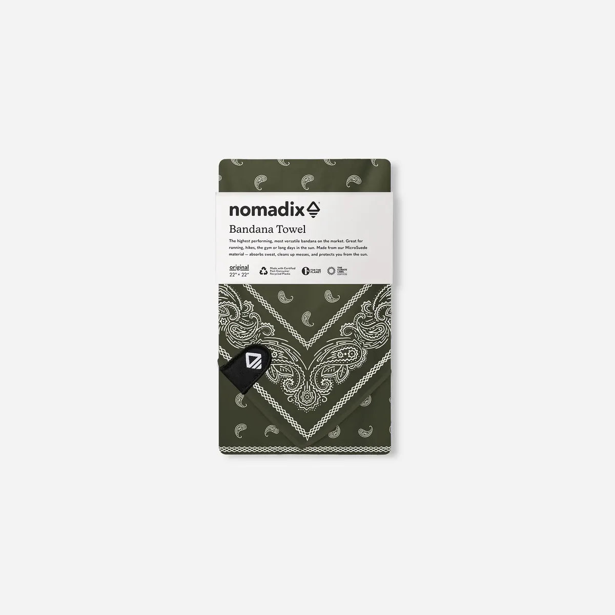 Nomadix Bandana Towel: Paisley Forest Green