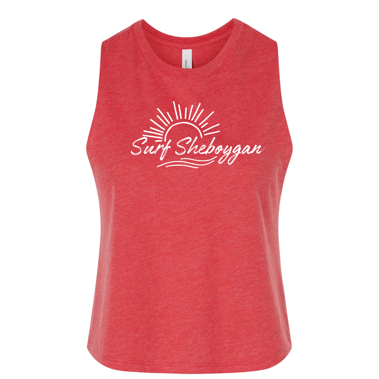 EOS Surf Women's "Summer Waves" Racerback Tank - Heather Red