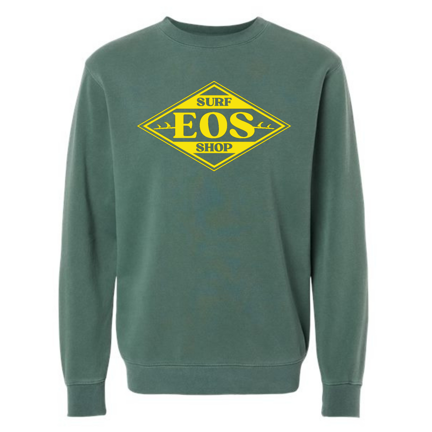 EOS "Green n' Gold" Crew Neck Sweater- Forest Green