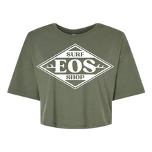 Load image into Gallery viewer, EOS Logo&#39;d Boyfriend Crop - Military Green
