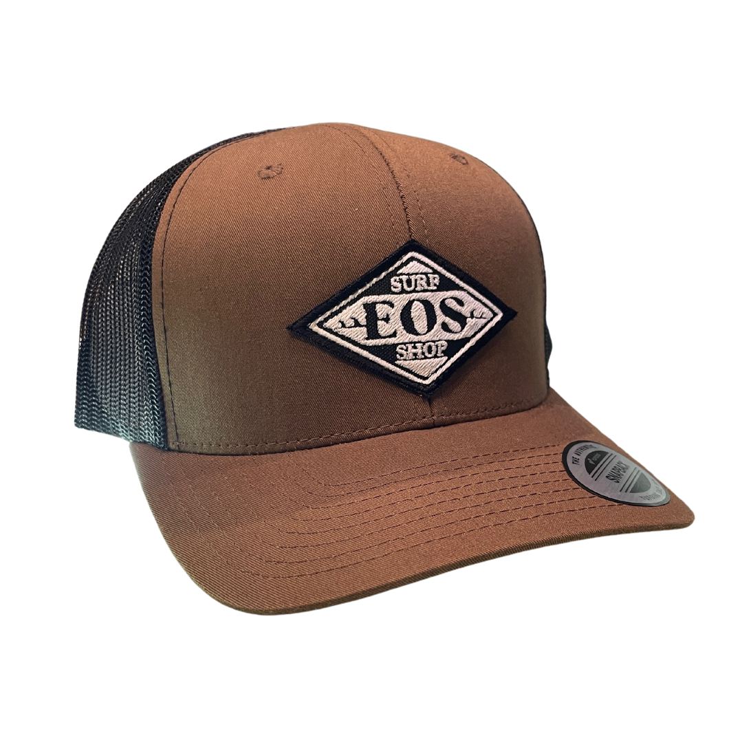 EOS Patch Logo Low Crown Trucker - Chocolate/Black