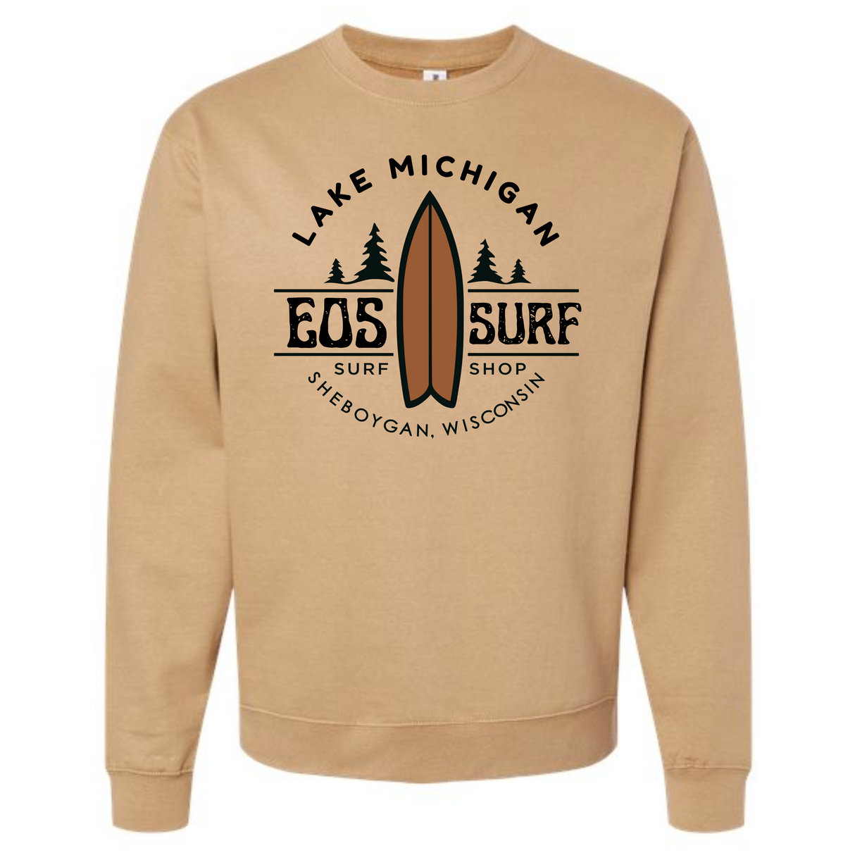 EOS Surf "Retro Fish" Light Weight Crew Neck Sweatshirt