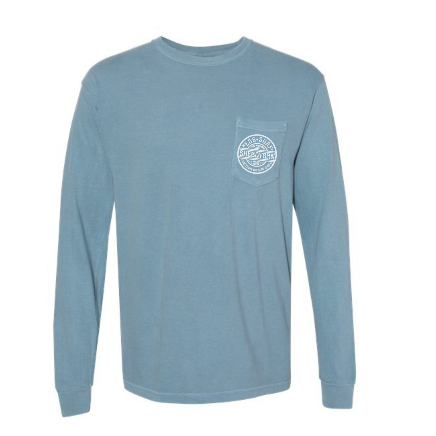 EOS Surf Long Sleeve Pocket Tee - Ice Blue