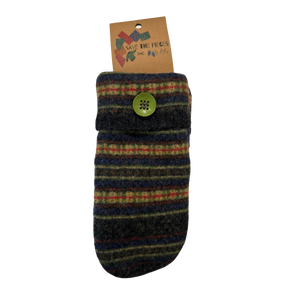 Save The Pieces Wool Mittens - Red/Green/Blue