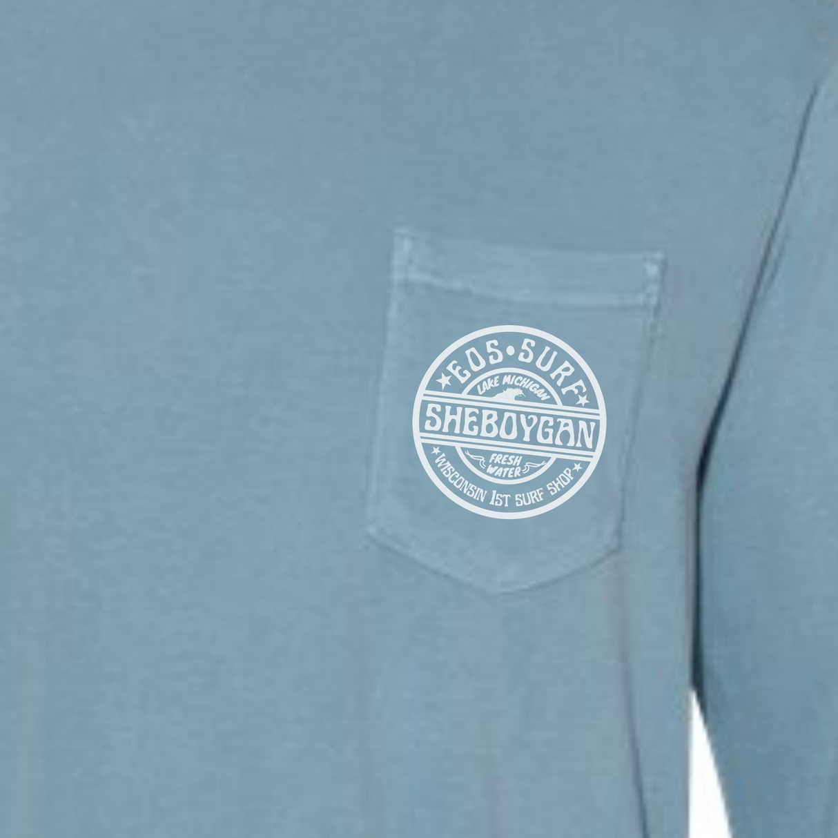 EOS Surf Long Sleeve Pocket Tee - Ice Blue