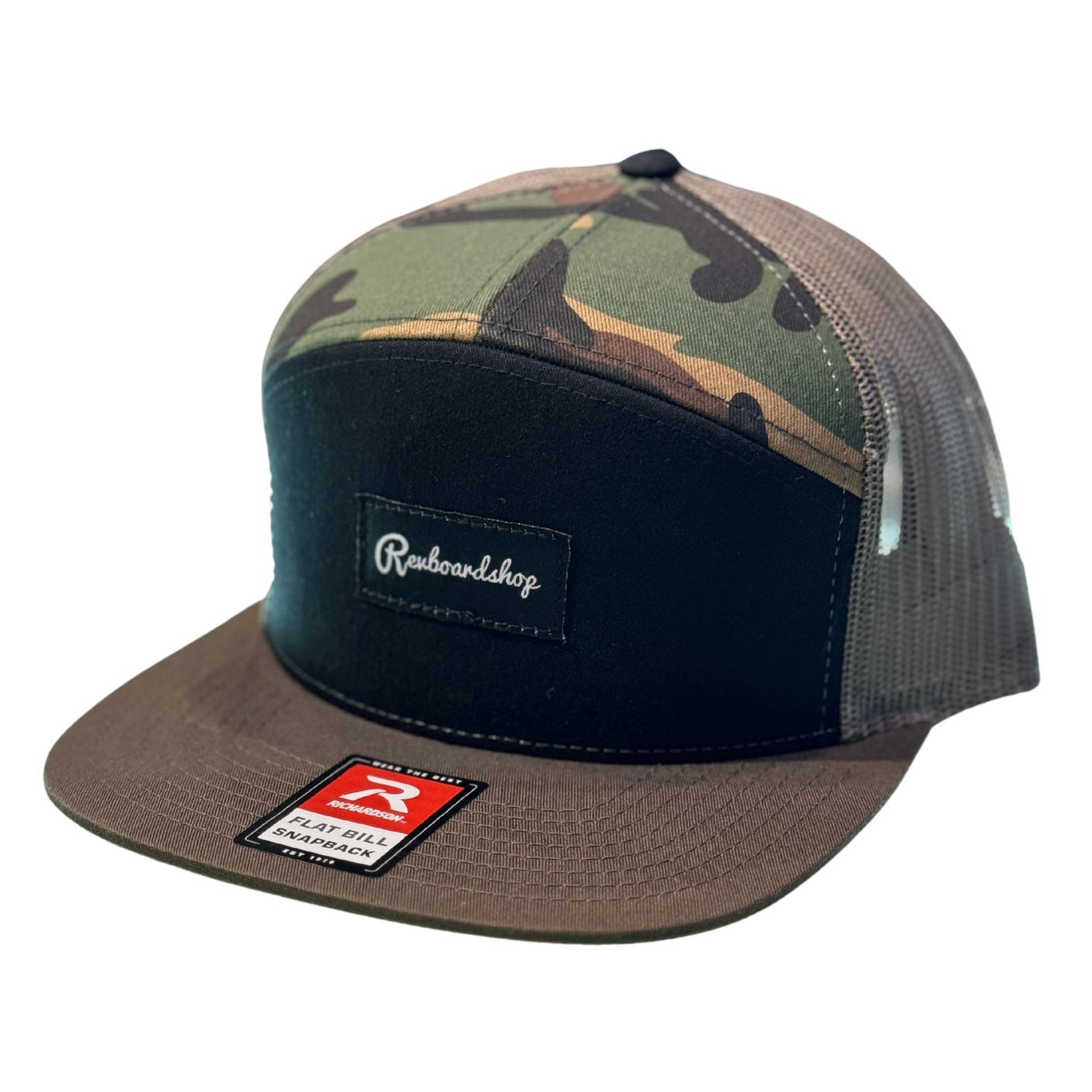 Rev 6 Panel Hat - Black/ Camo