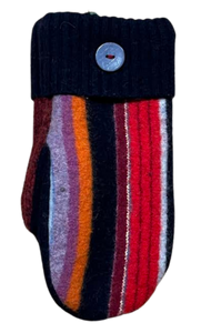 Save The Pieces Wool Mittens - multi color
