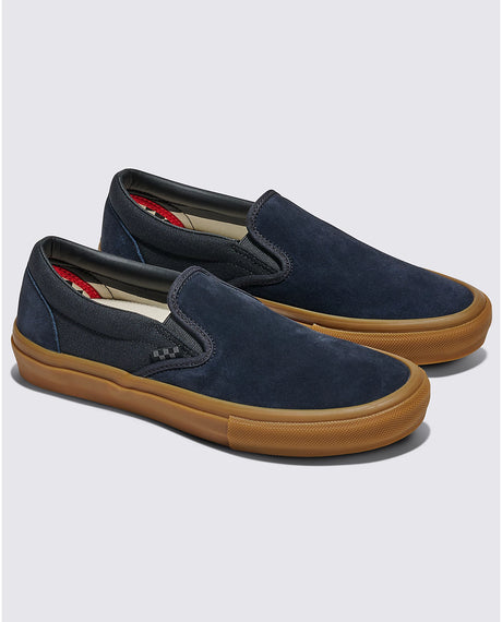 Vans Skate Slip-On Shoe Charcoal Grey / Gum Brown