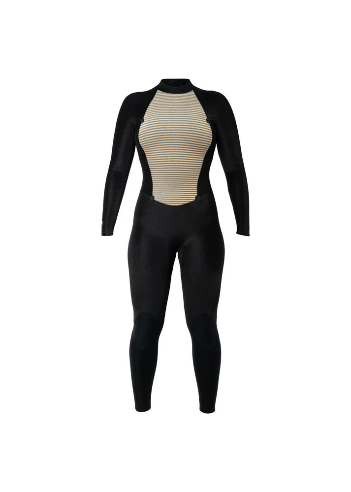 Xcel Women's Axis Hooded Full Wetsuit 5/4mm Black W/Palm-Monstera Print