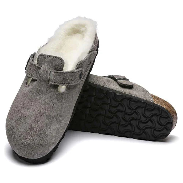 Birkenstock Boston Shearling Suede Leather