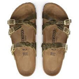 Birkenstock Franca Braided Oiled Leather - Olive Green