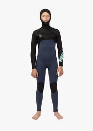 VISSLA 7 SEAS BOYS 5-4-3 FULL HOODED CHEST ZIP WETSUIT